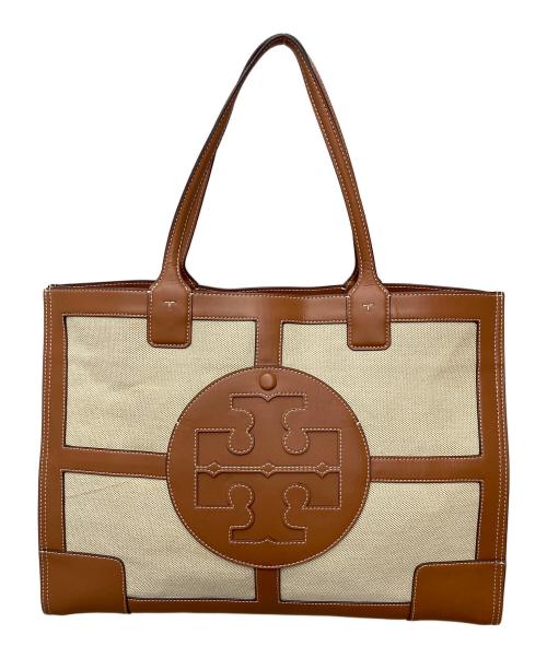 TORY BURCH（トリーバーチ）TORY BURCH (トリーバーチ) キャンバストートバッグ ブラウンの古着・服飾アイテム