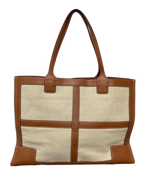 TORY BURCH（トリーバーチ）TORY BURCH (トリーバーチ) キャンバストートバッグ ブラウンの古着・服飾アイテム