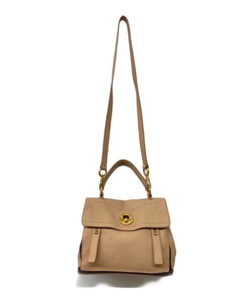 Yves Saint Laurent（イヴサンローラン）Yves Saint Laurent (イヴサンローラン) 2WAYショルダーバッグ ベージュの古着・服飾アイテム