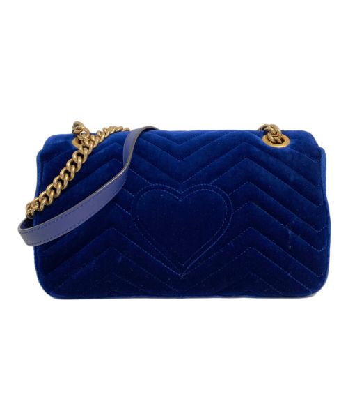 GUCCI（グッチ）GUCCI (グッチ) GG Marmont shoulder bag（GGマーモントショルダーバッグ） ブルー サイズ:-の古着・服飾アイテム