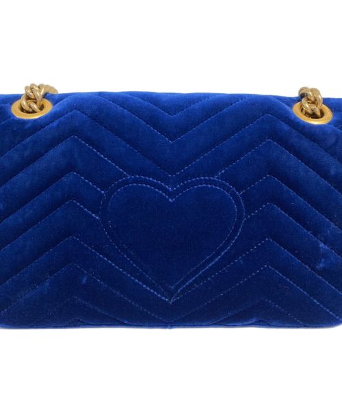 GUCCI（グッチ）GUCCI (グッチ) GG Marmont shoulder bag（GGマーモントショルダーバッグ） ブルー サイズ:-の古着・服飾アイテム