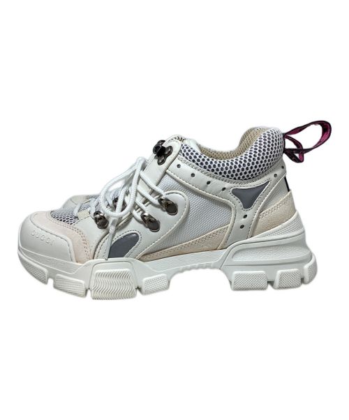 GUCCI（グッチ）GUCCI (グッチ) Flash Trek Sneaker（フラッシュトレックスニーカー） ホワイト サイズ:36 1/2の古着・服飾アイテム