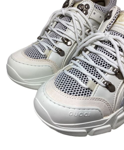 GUCCI（グッチ）GUCCI (グッチ) Flash Trek Sneaker（フラッシュトレックスニーカー） ホワイト サイズ:36 1/2の古着・服飾アイテム