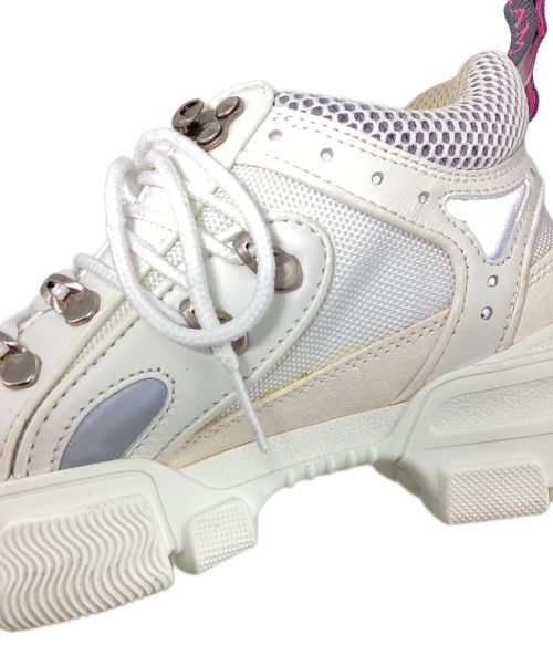 GUCCI（グッチ）GUCCI (グッチ) Flash Trek Sneaker（フラッシュトレックスニーカー） ホワイト サイズ:36 1/2の古着・服飾アイテム