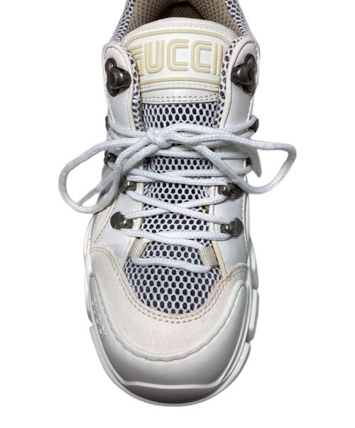 GUCCI（グッチ）GUCCI (グッチ) Flash Trek Sneaker（フラッシュトレックスニーカー） ホワイト サイズ:36 1/2の古着・服飾アイテム