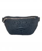 PRADAプラダ）の古着「PRADA Crochet belt bag/クロシェベルトバッグ」｜ブラック