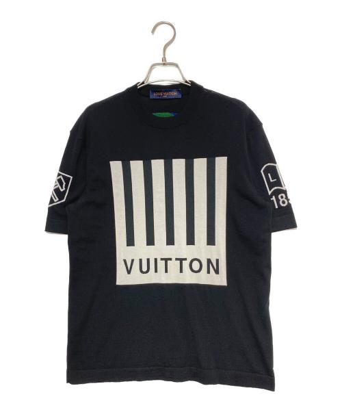 LOUIS VUITTON（ルイ ヴィトン）LOUIS VUITTON (ルイ ヴィトン) バーコードアンドアースニットTシャツ ブラック サイズ:Sの古着・服飾アイテム