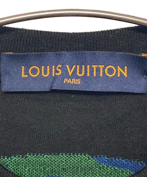 LOUIS VUITTON（ルイ ヴィトン）LOUIS VUITTON (ルイ ヴィトン) バーコードアンドアースニットTシャツ ブラック サイズ:Sの古着・服飾アイテム
