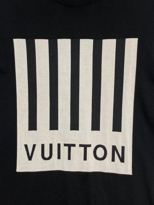 LOUIS VUITTON（ルイ ヴィトン）LOUIS VUITTON (ルイ ヴィトン) バーコードアンドアースニットTシャツ ブラック サイズ:Sの古着・服飾アイテム