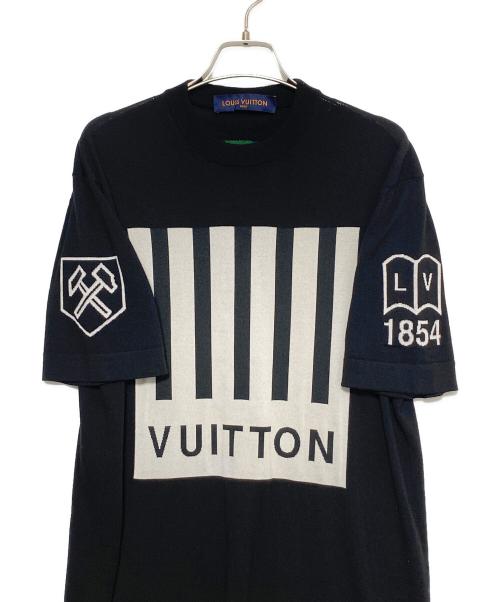 LOUIS VUITTON（ルイ ヴィトン）LOUIS VUITTON (ルイ ヴィトン) バーコードアンドアースニットTシャツ ブラック サイズ:Sの古着・服飾アイテム