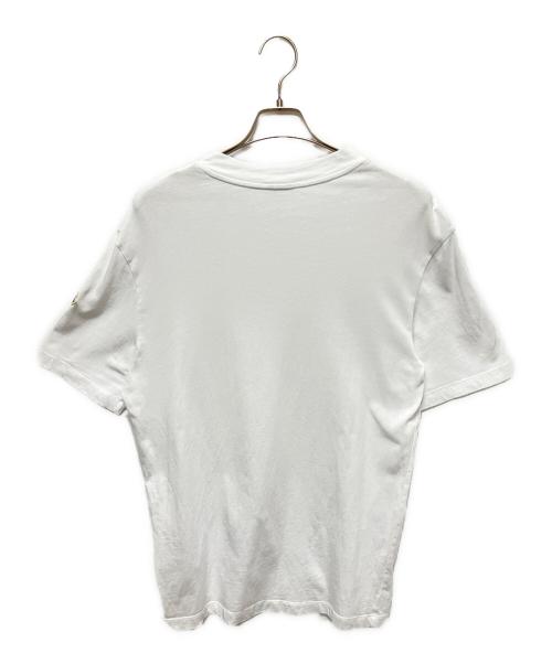 MONCLER（モンクレール）MONCLER (モンクレール) ネックロゴプリントTシャツ ホワイト サイズ:XLの古着・服飾アイテム