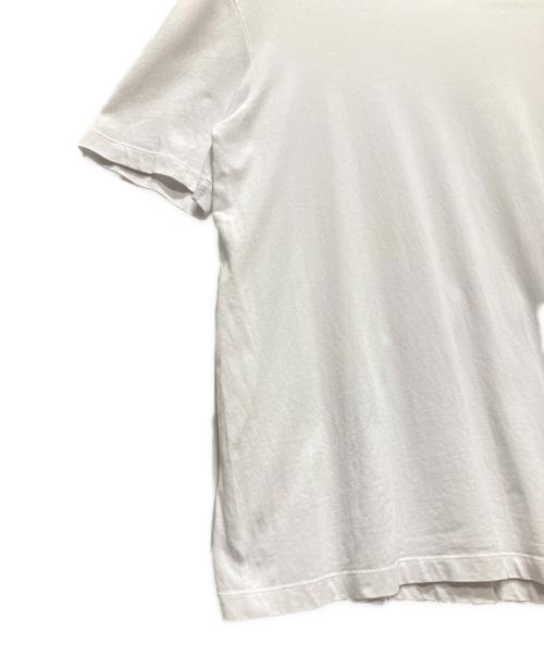 MONCLER（モンクレール）MONCLER (モンクレール) ネックロゴプリントTシャツ ホワイト サイズ:XLの古着・服飾アイテム