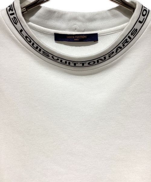 LOUIS VUITTON（ルイ ヴィトン）LOUIS VUITTON (ルイ ヴィトン) Neck Logo Cut  Sew（ネックロゴ長袖カットソー） ホワイト サイズ:Sの古着・服飾アイテム