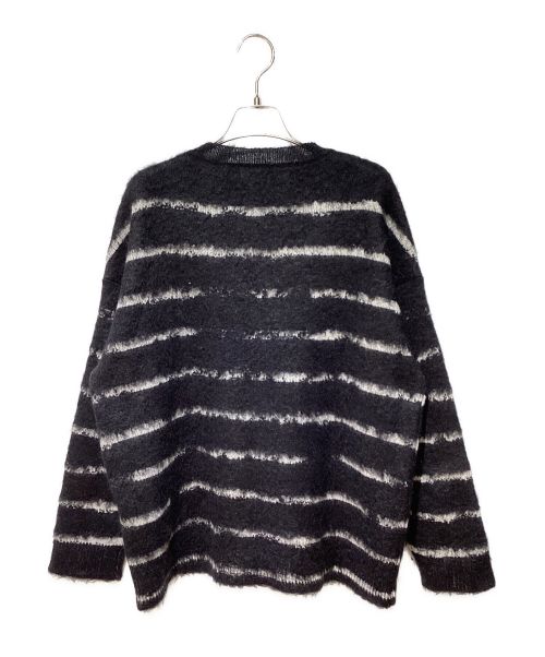 Saint Laurent Paris（サンローランパリ）Saint Laurent Paris (サンローランパリ) Mohair Border Knit（モヘアボーダーニット） ブラック サイズ:Mの古着・服飾アイテム