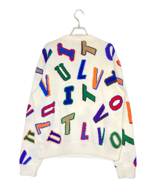 LOUIS VUITTON（ルイ ヴィトン）LOUIS VUITTON (ルイ ヴィトン) NBA (エヌビーエー) マルチ ロゴ クルーネック ニット ホワイト サイズ:Mの古着・服飾アイテム