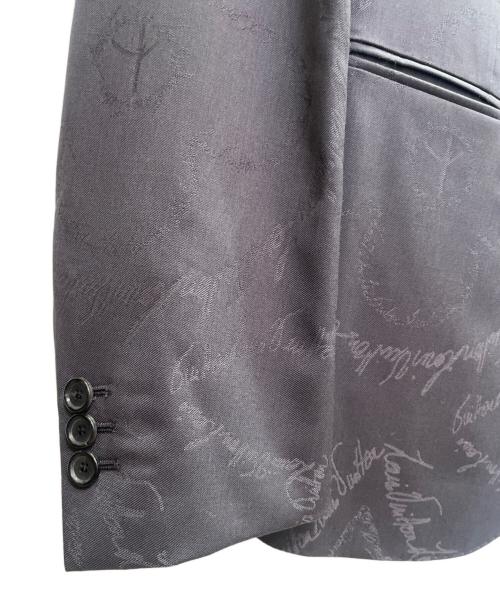 LOUIS VUITTON（ルイ ヴィトン）LOUIS VUITTON (ルイ ヴィトン) モノグラム 英字 ジャガード 2B シングル グレー サイズ:48の古着・服飾アイテム