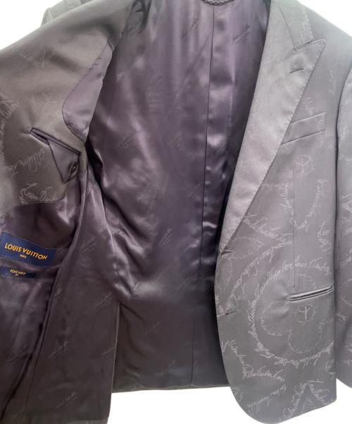 LOUIS VUITTON（ルイ ヴィトン）LOUIS VUITTON (ルイ ヴィトン) モノグラム 英字 ジャガード 2B シングル グレー サイズ:48の古着・服飾アイテム