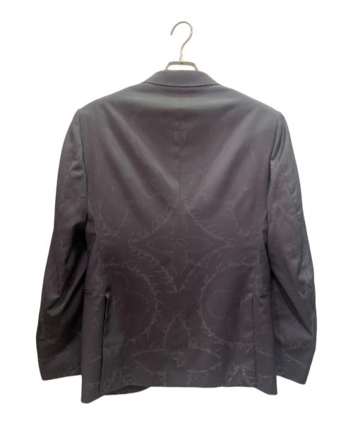 LOUIS VUITTON（ルイ ヴィトン）LOUIS VUITTON (ルイ ヴィトン) モノグラム 英字 ジャガード 2B シングル グレー サイズ:48の古着・服飾アイテム