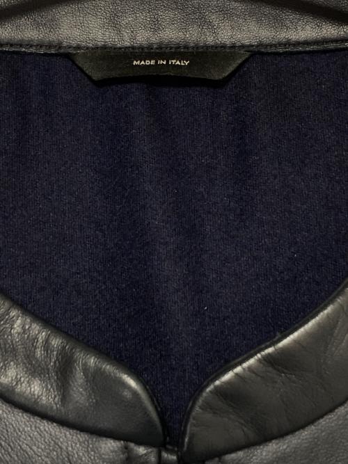 FENDI（フェンディ）FENDI (フェンディ) シングルライダースジャケット ネイビー サイズ:48の古着・服飾アイテム