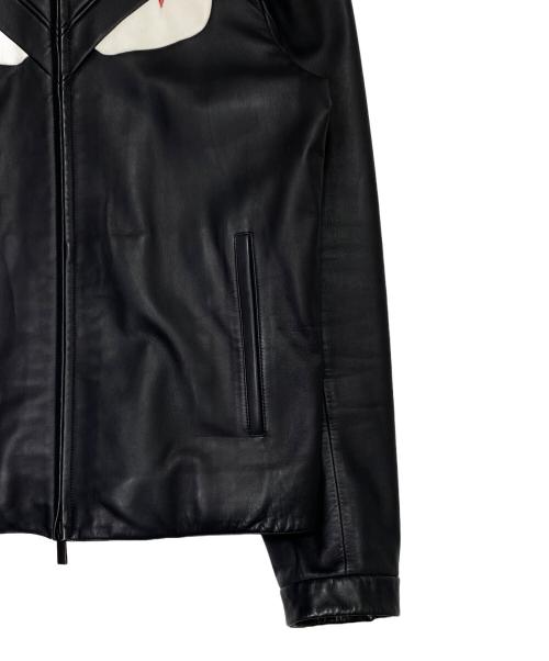 FENDI（フェンディ）FENDI (フェンディ) シングルライダースジャケット ネイビー サイズ:48の古着・服飾アイテム