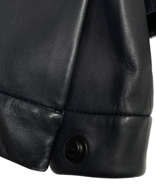 FENDI（フェンディ）FENDI (フェンディ) シングルライダースジャケット ネイビー サイズ:48の古着・服飾アイテム