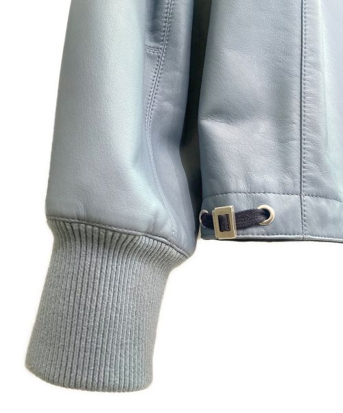 HERMES（エルメス）HERMES (エルメス) ナイロン×レザー リバーシブルジャケット スカイブルー サイズ:50の古着・服飾アイテム