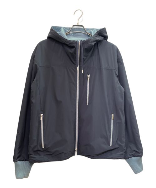 HERMES（エルメス）HERMES (エルメス) ナイロン×レザー リバーシブルジャケット スカイブルー サイズ:50の古着・服飾アイテム