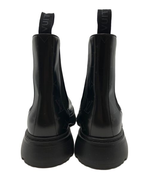 LOUIS VUITTON（ルイ ヴィトン）LOUIS VUITTON (ルイ ヴィトン) LVボールドライン アンクル モノグラム サイドゴアブーツ ブラック サイズ:7 1/2の古着・服飾アイテム