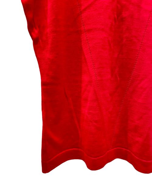 CHANEL BOUTIQUE（シャネル ブティック）CHANEL BOUTIQUE (シャネル ブティック) ココマークノースリーブニット レッド サイズ:36の古着・服飾アイテム