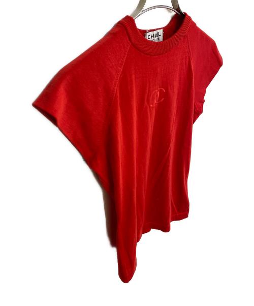 CHANEL BOUTIQUE（シャネル ブティック）CHANEL BOUTIQUE (シャネル ブティック) ココマークノースリーブニット レッド サイズ:36の古着・服飾アイテム