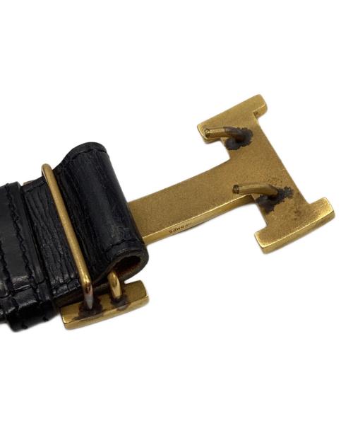 HERMES（エルメス）HERMES (エルメス) レザーベルト ブラック サイズ:下記参照の古着・服飾アイテム