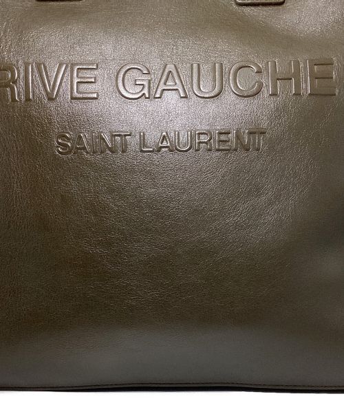 Saint Laurent Paris（サンローランパリ）Saint Laurent Paris (サンローランパリ) Rive Gauche tote bag (リヴゴーシュトートバッグ) オリーブの古着・服飾アイテム