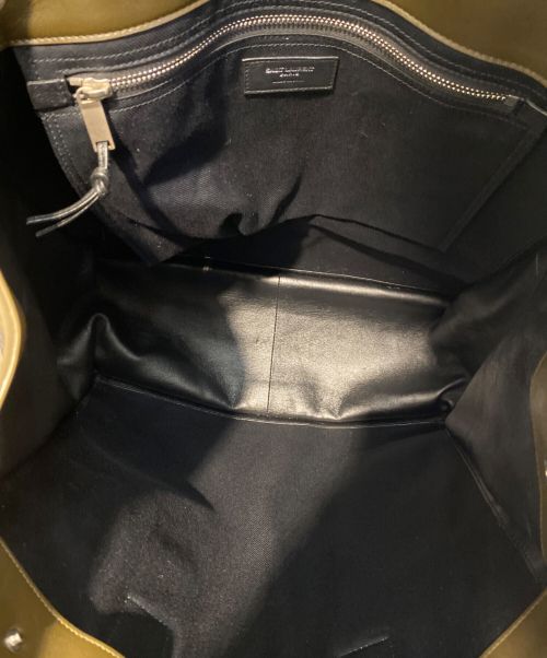 Saint Laurent Paris（サンローランパリ）Saint Laurent Paris (サンローランパリ) Rive Gauche tote bag (リヴゴーシュトートバッグ) オリーブの古着・服飾アイテム