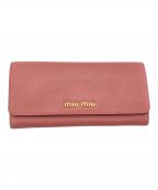 MIU MIUミュウミュウ）の古着「長財布」｜ピンク