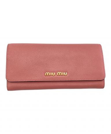中古・古着通販】MIU MIU (ミュウミュウ) 長財布 ピンク｜ブランド
