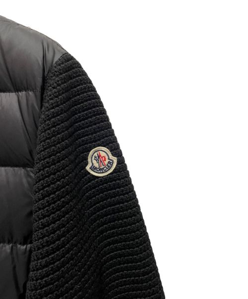 MONCLER（モンクレール）MONCLER (モンクレール) MAGLIONE TRICOT CARDIGAN/ニット切替ダウンカーディガン ブラック サイズ:Mの古着・服飾アイテム