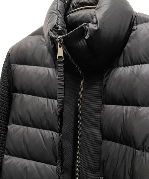 MONCLER（モンクレール）MONCLER (モンクレール) MAGLIONE TRICOT CARDIGAN/ニット切替ダウンカーディガン ブラック サイズ:Mの古着・服飾アイテム