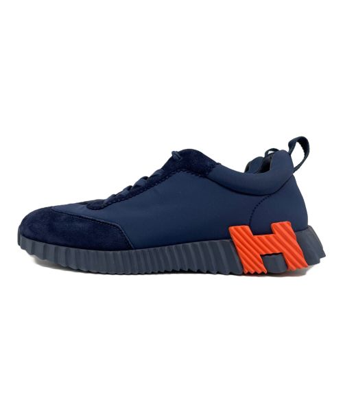 HERMES（エルメス）HERMES (エルメス) バウンシング ファブリック スエード スニーカー ネイビー サイズ:41の古着・服飾アイテム