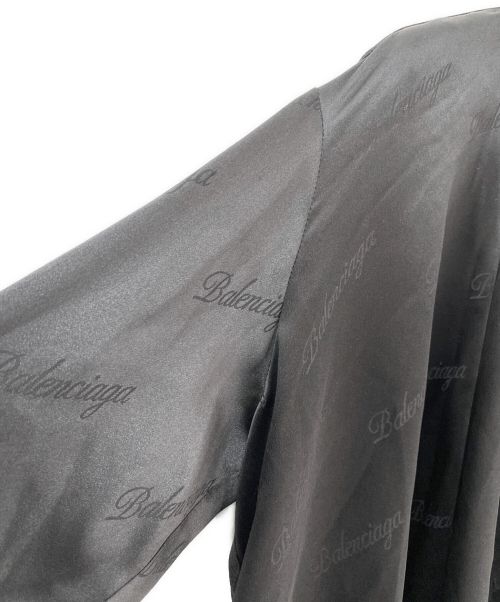 BALENCIAGA（バレンシアガ）BALENCIAGA (バレンシアガ) ロゴジャカードブラウス ブラック サイズ:34の古着・服飾アイテム