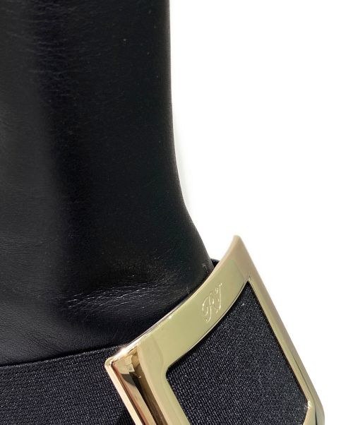 Roger Vivier（ロジェ ヴィヴィエ）Roger Vivier (ロジェ ヴィヴィエ) ストラスバックルヒールブーツ ブラック サイズ:SIZE 35 1/2の古着・服飾アイテム
