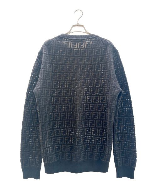 FENDI（フェンディ）FENDI (フェンディ) ズッカ柄ニット ブラック サイズ:50の古着・服飾アイテム