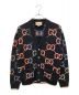 GUCCI（グッチ）の古着「GGジャガードマルチカラーカーディガン」｜ブラック