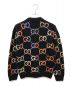 GUCCI (グッチ) GGジャガードマルチカラーカーディガン ブラック サイズ:XS：100000円