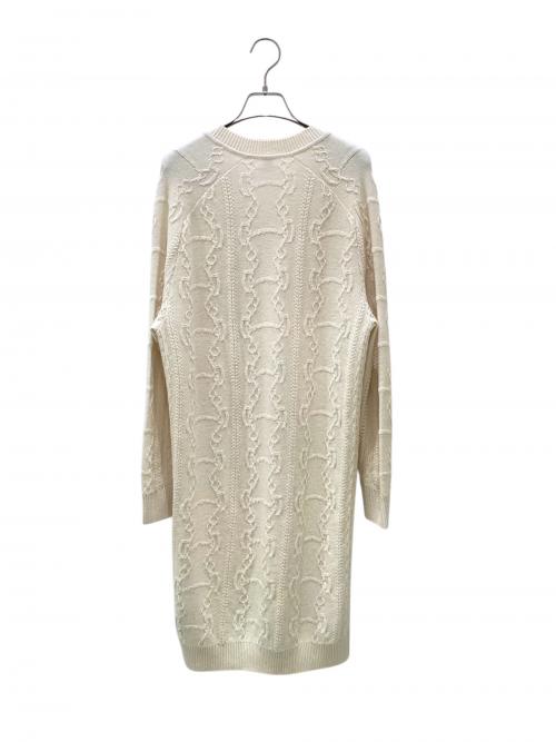 HERMES（エルメス）HERMES (エルメス) シェーヌダンクル ニット ロングワンピース  アイボリー サイズ:34の古着・服飾アイテム