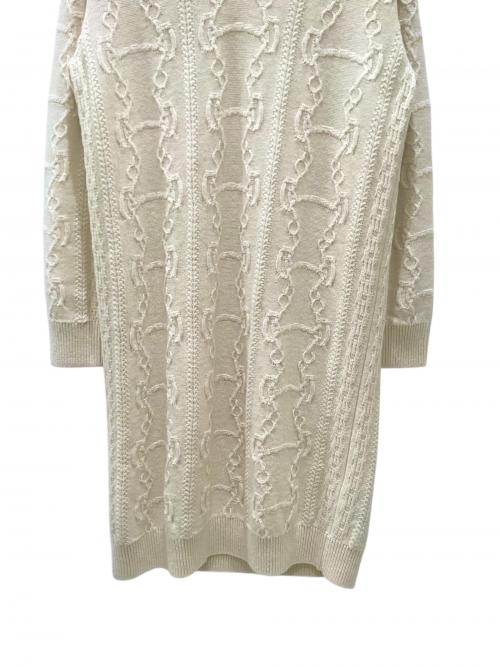 HERMES（エルメス）HERMES (エルメス) シェーヌダンクル ニット ロングワンピース  アイボリー サイズ:34の古着・服飾アイテム
