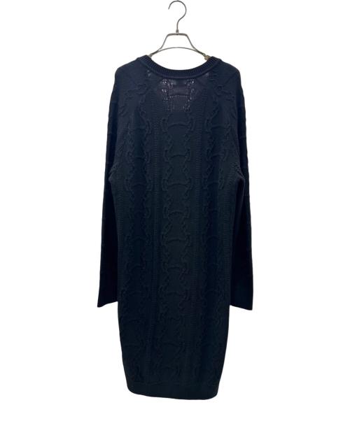 HERMES（エルメス）HERMES (エルメス) カシミヤ混 シェーヌダンクル ニットワンピース ブラック サイズ:34の古着・服飾アイテム