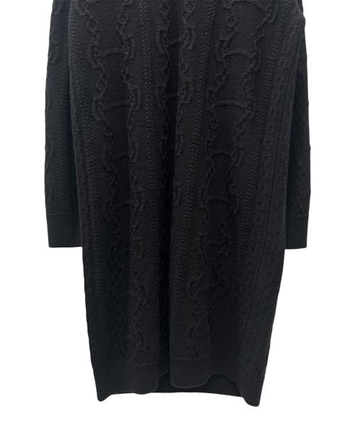 HERMES（エルメス）HERMES (エルメス) カシミヤ混 シェーヌダンクル ニットワンピース ブラック サイズ:34の古着・服飾アイテム