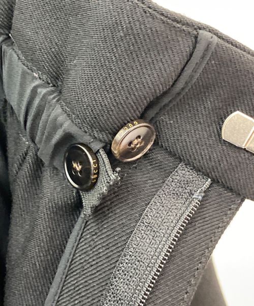 GUCCI（グッチ）GUCCI (グッチ) ギャザーウエスト パンツ ブラック サイズ:36の古着・服飾アイテム