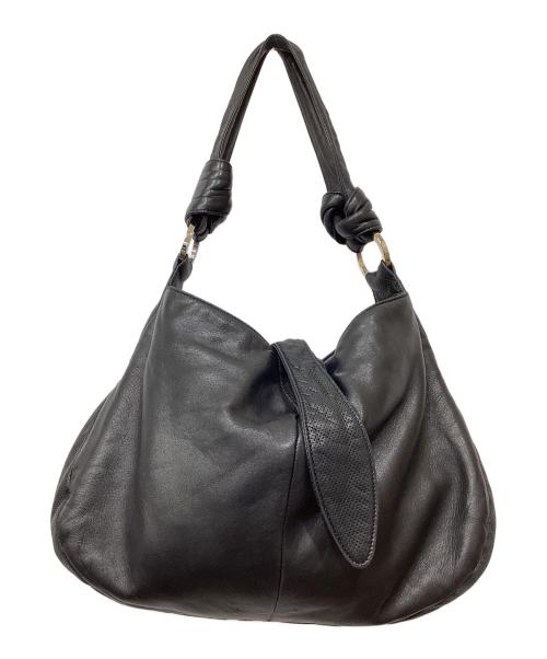 LOEWE（ロエベ）LOEWE (ロエベ) レザーワンショルダーバッグ ブラックの古着・服飾アイテム