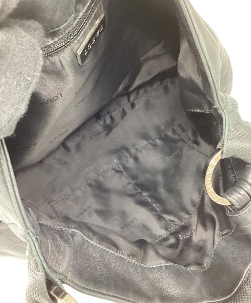 LOEWE（ロエベ）LOEWE (ロエベ) レザーワンショルダーバッグ ブラックの古着・服飾アイテム